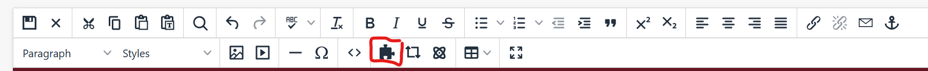 snippet button
